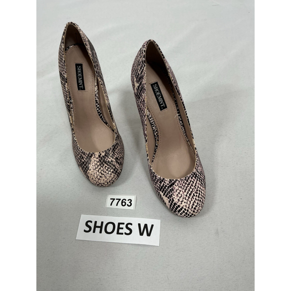 Womans New Shoemint Rozemary Snake Print Slip On Stiletto Pumps Size 6.5 W
